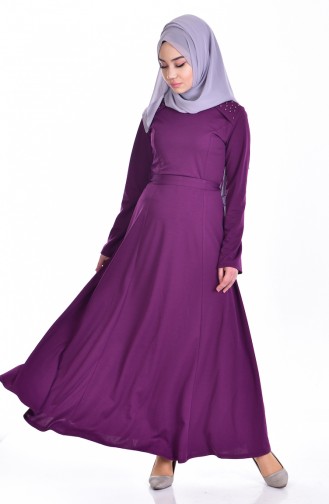 Purple Hijab Dress 1855-01