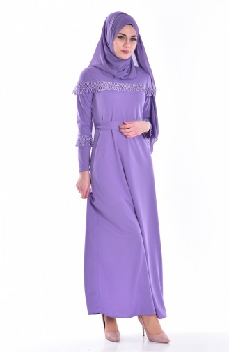 Violet Hijab Dress 4111-03