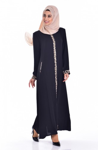Black Abaya 7338-01