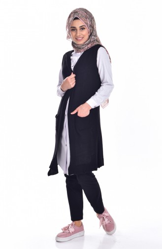 Triko Yelek 1109-01 Siyah