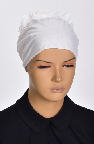 Bonnet mit Falber -02 Creme 02