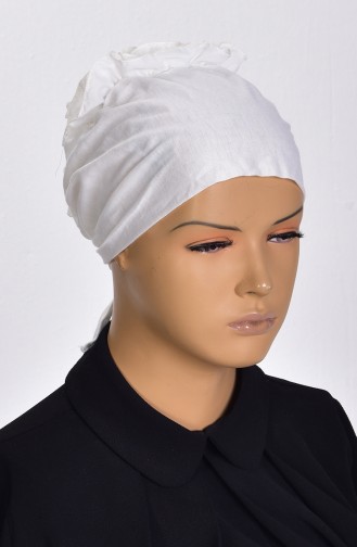 Bonnet mit Falber -02 Creme 02