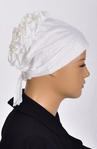 Bonnet mit Falber -02 Creme 02