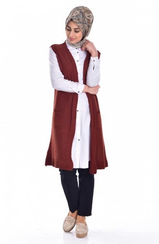 Triko Yelek 1109-02 Kiremit