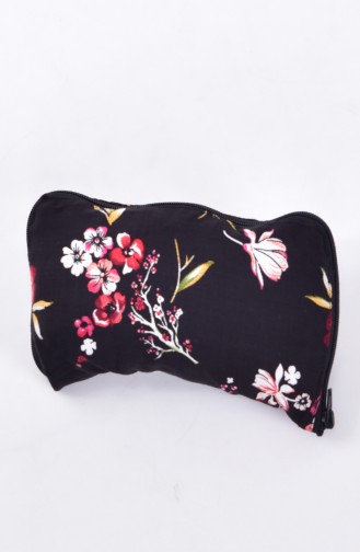 Große Größen Praktisches Taschen Gebetsrock 0950B-02 Schwarz Rot 0950B-02