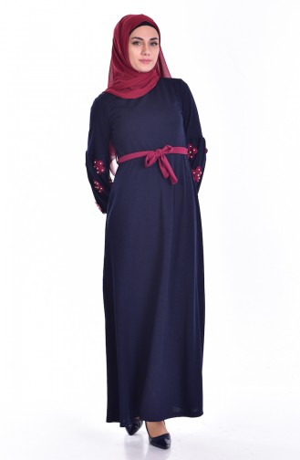Robe Hijab Bleu Marine 3661-02