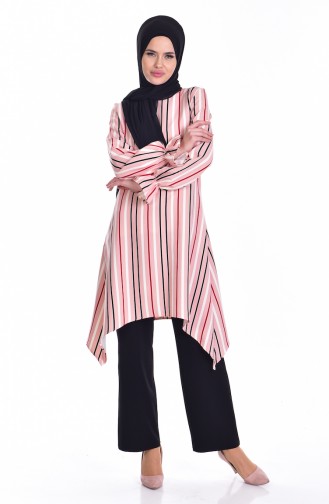 Ensemble Deux Pieces Tunique Pantalon 11150-02 Poudre Noir 11150-02