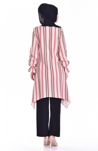 Ensemble Deux Pieces Tunique Pantalon 11150-02 Poudre Noir 11150-02