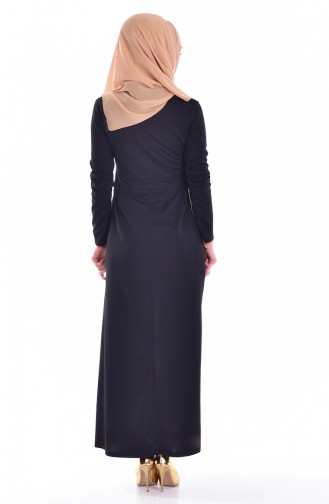 Black Hijab Dress 3662-04
