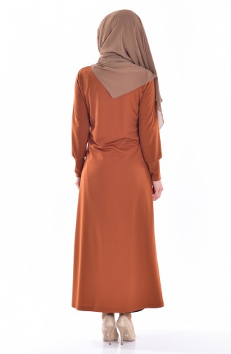 Fermuarlı Ferace 3042-12 Tarçın