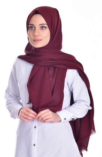 Elizan XXL Krep Şal 50050-20 Koyu Bordo