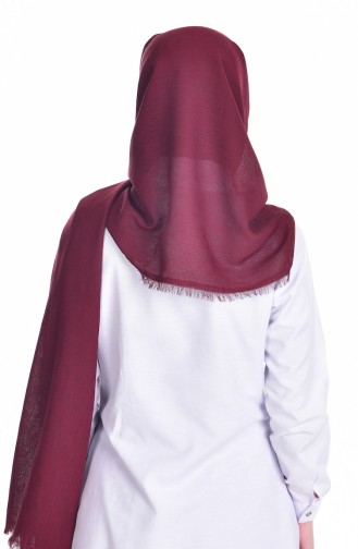 Elizan XXL Krep Şal 50050-20 Koyu Bordo