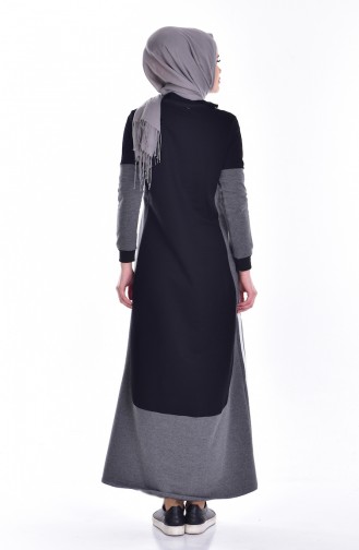 Black Hijab Dress 1672-01