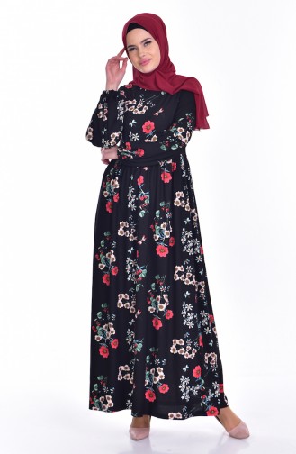 Black Hijab Dress 5125-01