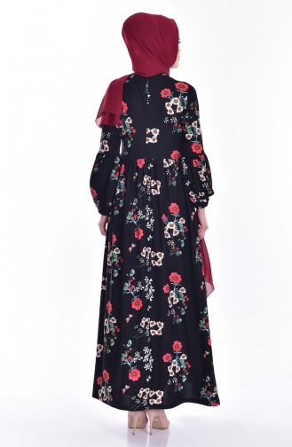 Black Hijab Dress 5125-01