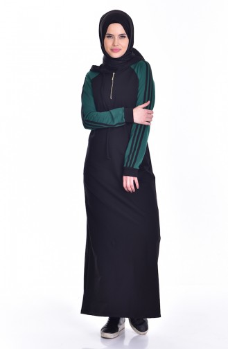 Green Hijab Dress 1652-02