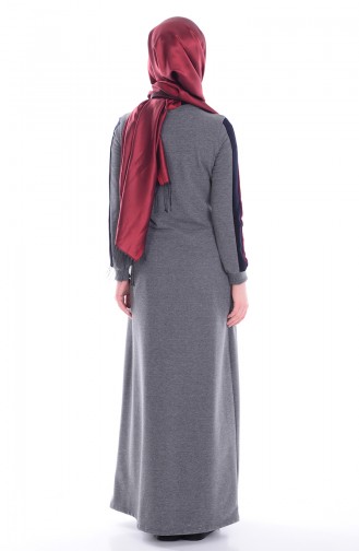 Claret Red Hijab Dress 1623-01