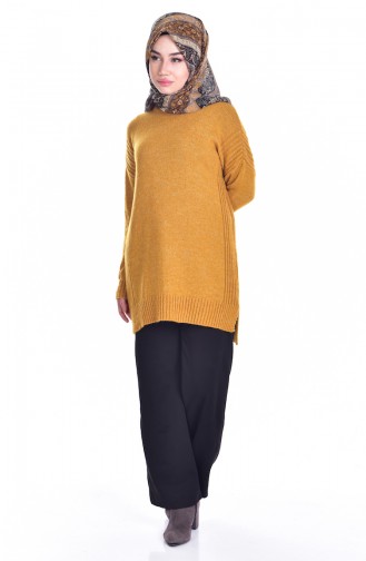  Asymmetrischer Pullover 4033-08 Senf 4033-08