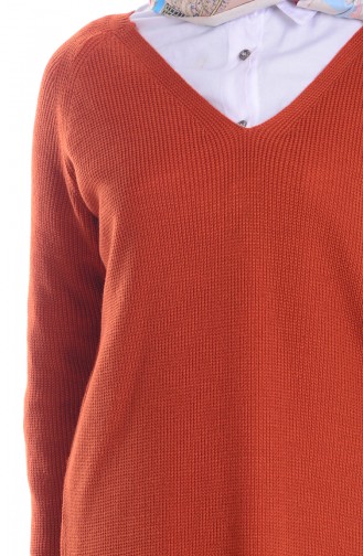 Strickpullover 2022-03 Ziegelrot 2022-03