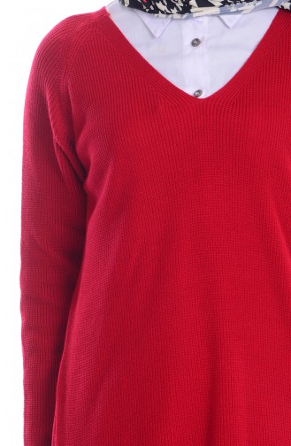 Pull Tricot 2022-02 Rouge 2022-02