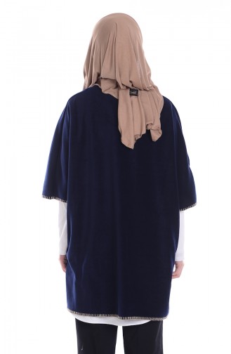 Navy Blue Poncho 1007-01