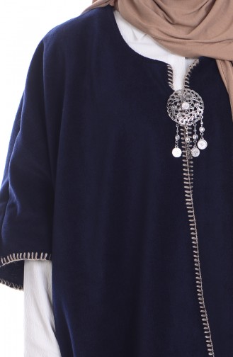 Navy Blue Poncho 1007-01