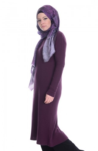 Triko Tunik 4032-06 Mor