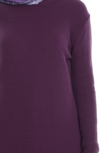 Triko Tunik 4032-06 Mor