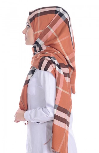 Checkered Shawl 60045-22 Red Tile 22