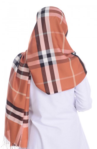 Checkered Shawl 60045-22 Red Tile 22