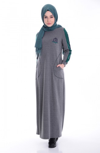 فستان أخضر حشيشي 1623-02