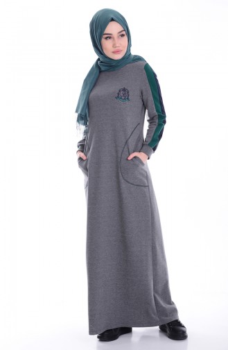 فستان أخضر حشيشي 1623-02