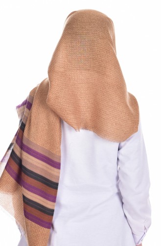 Châle en Laine a Motifs 503141- 05 Moutarde 05