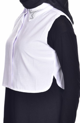 Col Chemise İmprimé de Pierre 8043A-02 Blanc 8043A-02