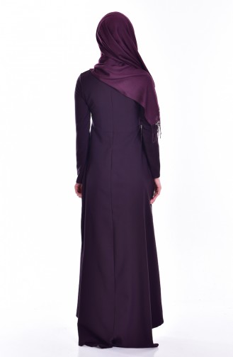 Robe Hijab Pourpre 3672-02