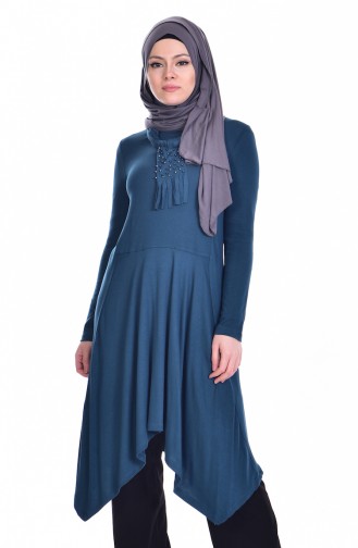 Asymmetrische Tunika 37412-06 Öl blau 37412-06