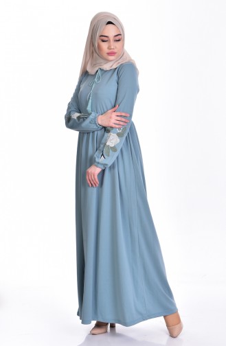 Sea Green Hijab Dress 1720-04