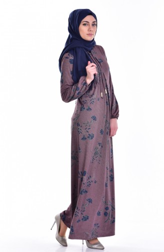 Hijab Kleid  1631-01 Weinrot 1631-01