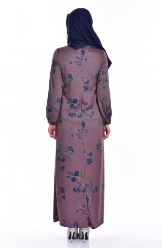 Hijab Kleid  1631-01 Weinrot 1631-01