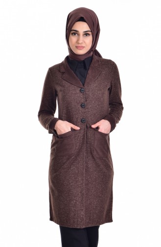 Buttoned Coat 37413-02 Brown 37413-02