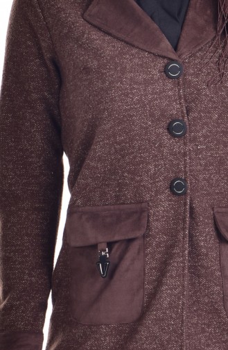 Buttoned Coat 37413-02 Brown 37413-02
