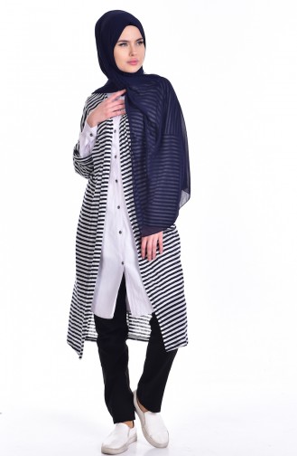 Fledermaus Arm Strickjacke 1495A-02 Dunkelblau 1495A-02
