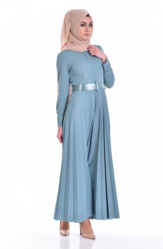 Mint Green Hijab Dress 4101-09