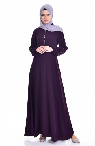 Purple Hijab Dress 4214-05