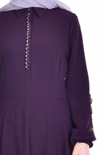 Purple Hijab Dress 4214-05
