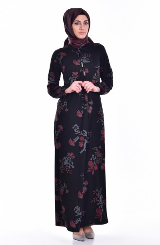 Black Hijab Dress 1631-02