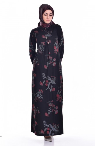 Black Hijab Dress 1631-02