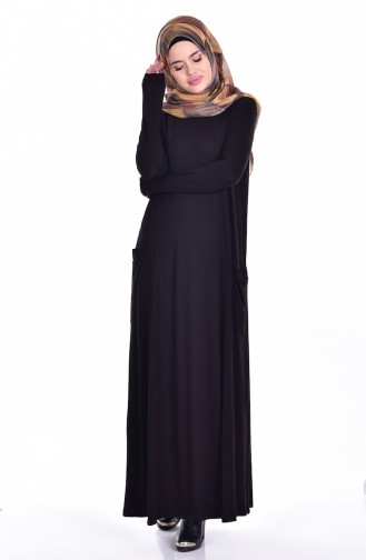 Hijab Kleid 1639-03 Schwarz 1639-03