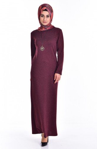 Claret Red Hijab Dress 2900-05