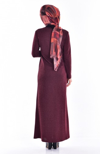 Claret Red Hijab Dress 2900-05